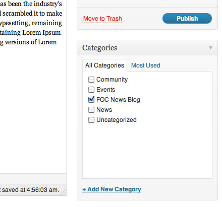 wp post categories