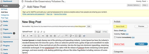 wp save draft